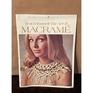 Vintage 1971 Columbia Minerva Teach Yourself The Art Of Macrame Pattern Book 780